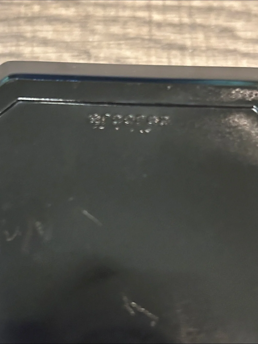 Octagonal Black Ceramic Serving Bowl - Brand Not Visible